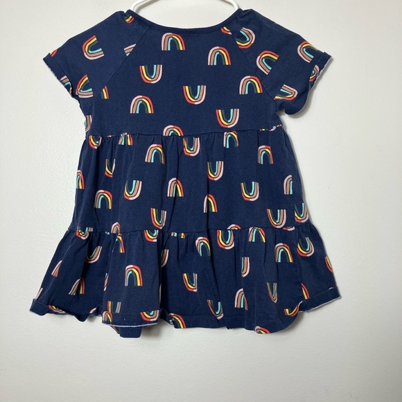 hanna andersson 100% Cotton Short Sleeve Top Tiered Girls 10 Blue‎ Casual - Picture 4 of 4